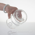 Botellas de vidrio transparente 1000ml al por mayor con tapones